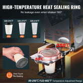 Fully Automatic Cup Sealing Machine, 500-650 Cups/H, Cup Sealer Machine for 190 mm Tall & 90/95 mm Cup, Electric Tea Sealer with Digital Control LCD Panel for Bubble Milk Tea Coffee, Gold